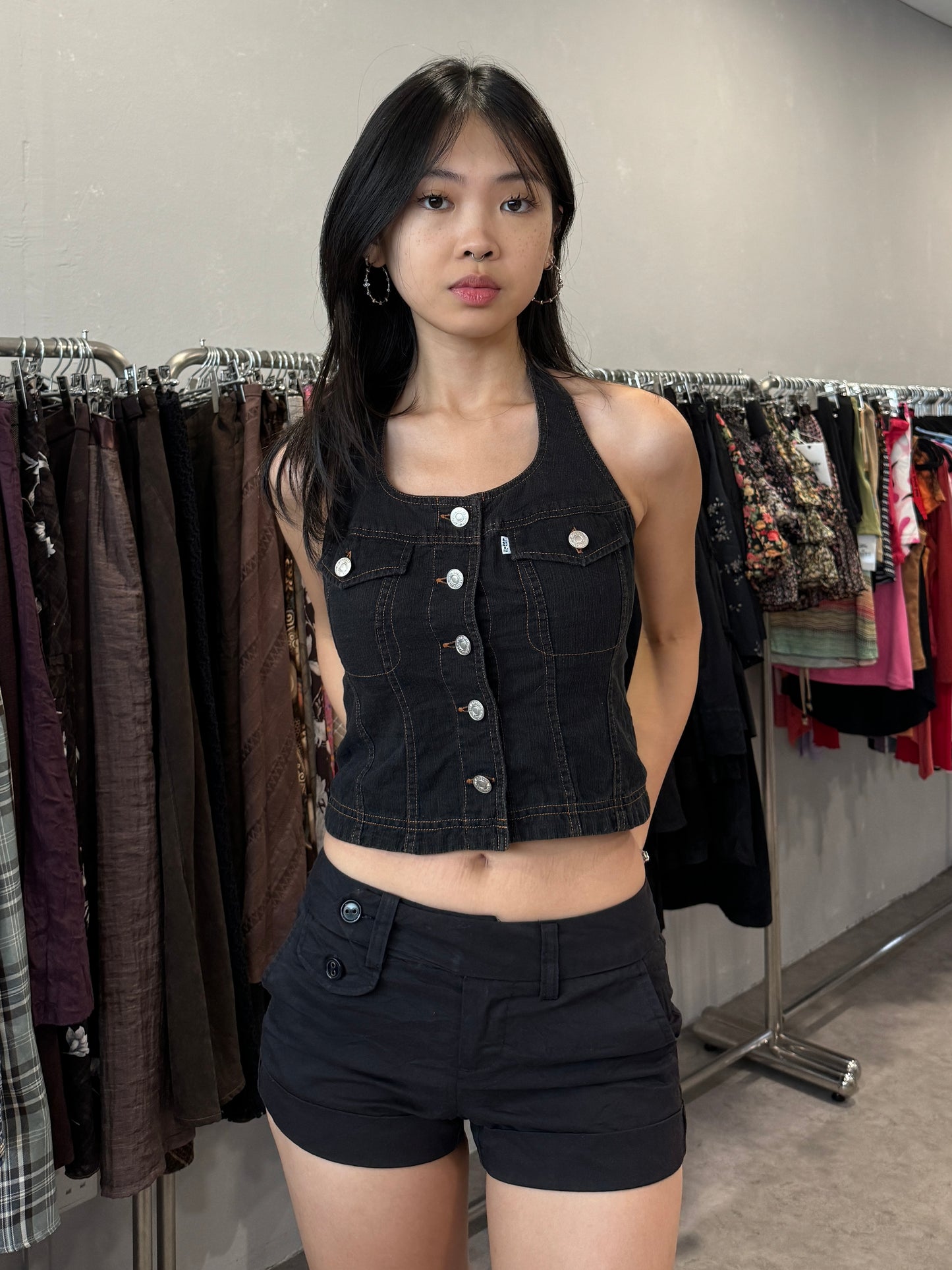 levi’s denim halter top