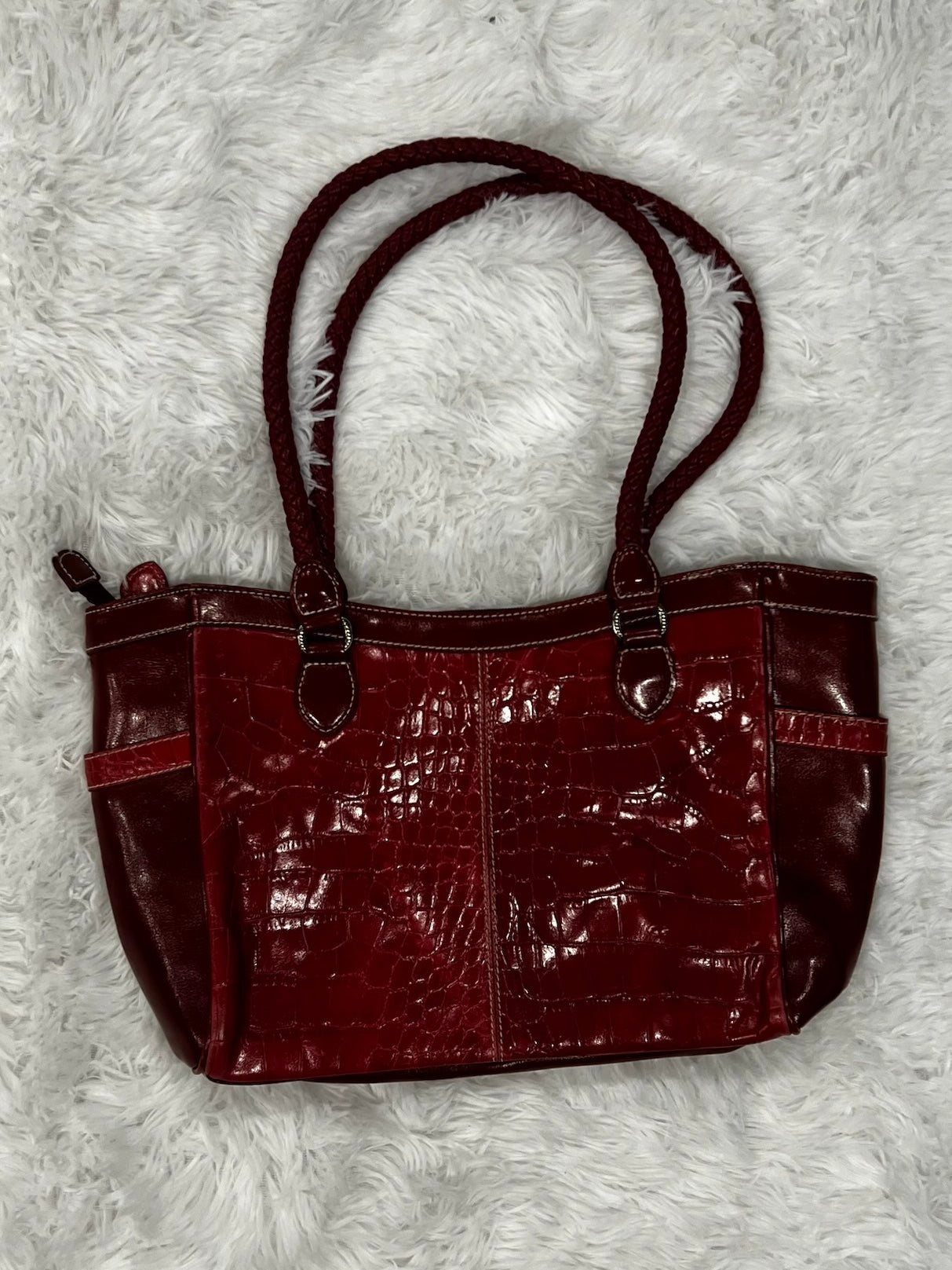 red shoulder bag