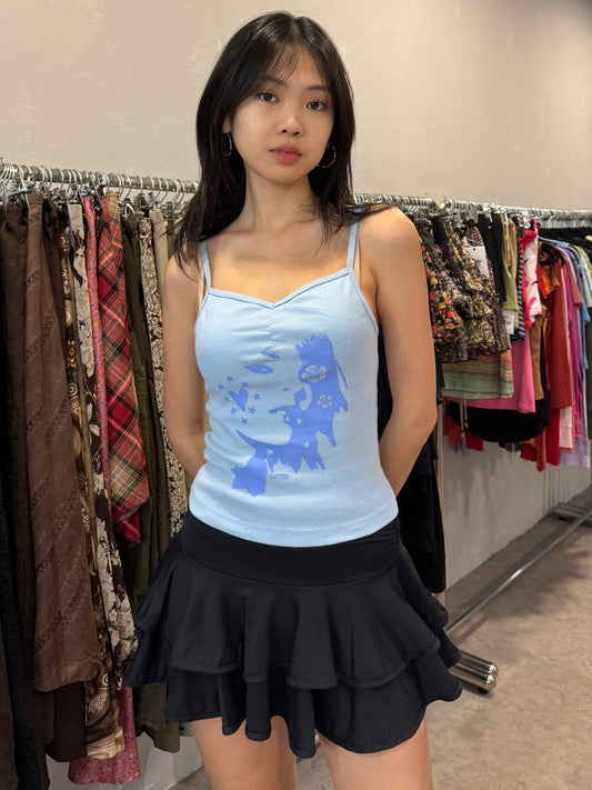 y2k baby blue cami