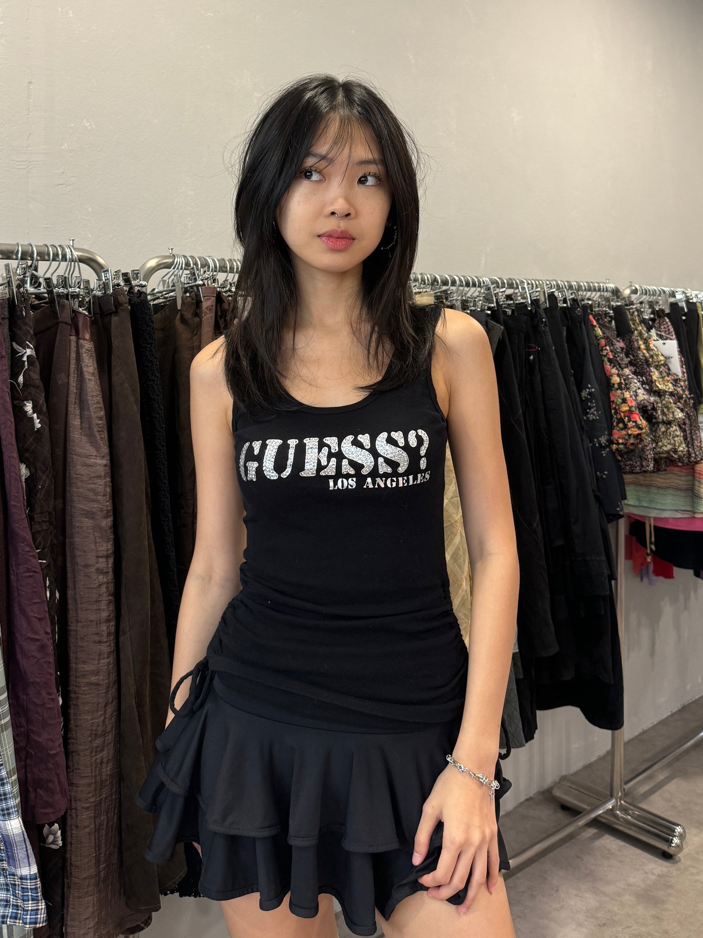 guess ruched tank